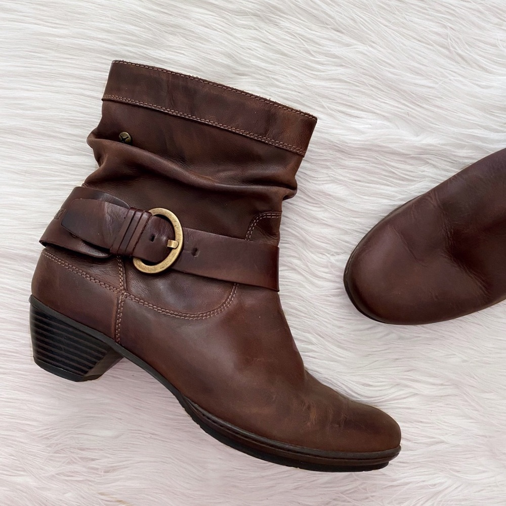 Pikolinos Brown Leather Brujas Slouchy Boots - Picture 1 of 11